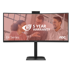 AOC CU34E4CW 34" VA 3440 x 1440 UltraWide Monitor - Experience Stunning Clarity & Immersive Visuals with HDMI & DisplayPort Conn